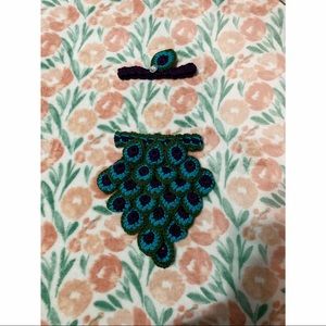 Peacock crochet newborn outfit